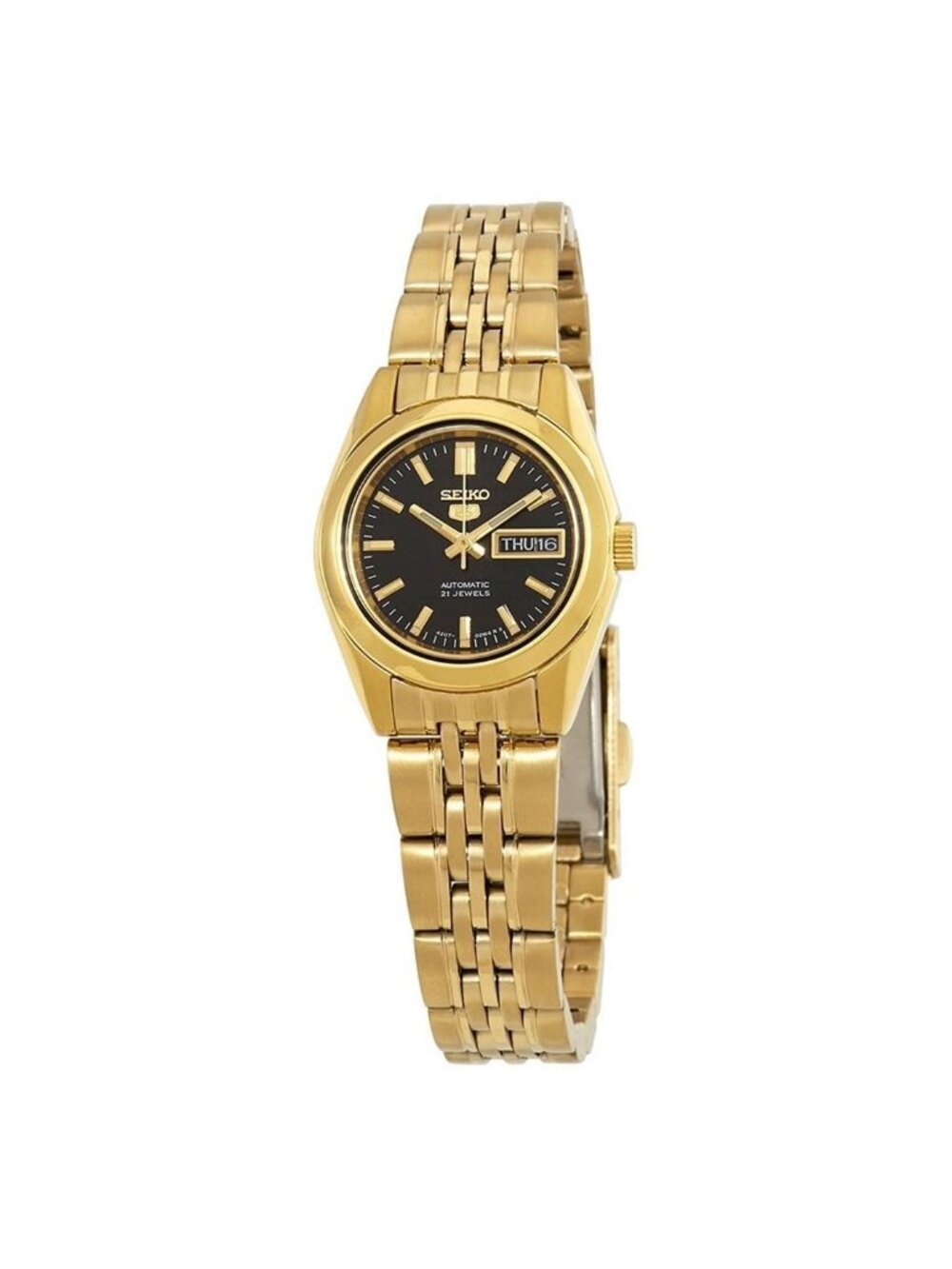 NWT Seiko Series 5 Automatic Black Dial Ladies Watch